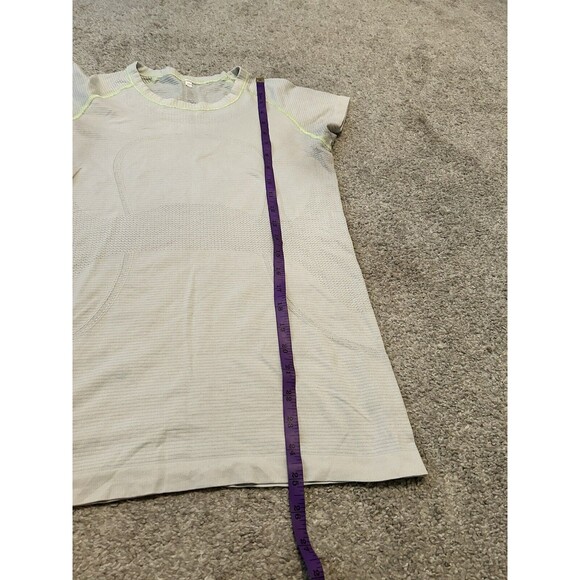 Lululemon Swiftly Tech Short-Sleeve T Shirt - Light Gray/neon - Size 6 Lulu - Picture 6 of 7